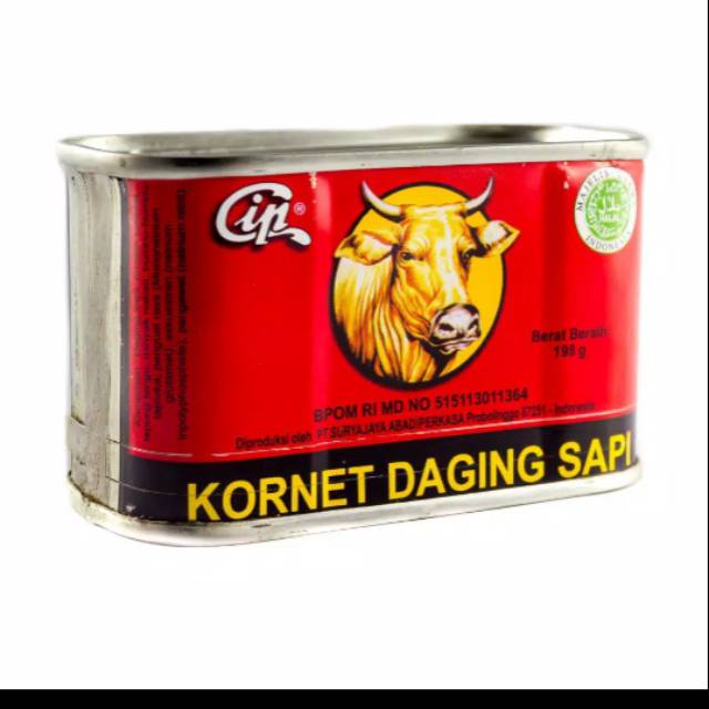 Kornet sapi CIP corned beef 198 gram kecil kaleng siap saji