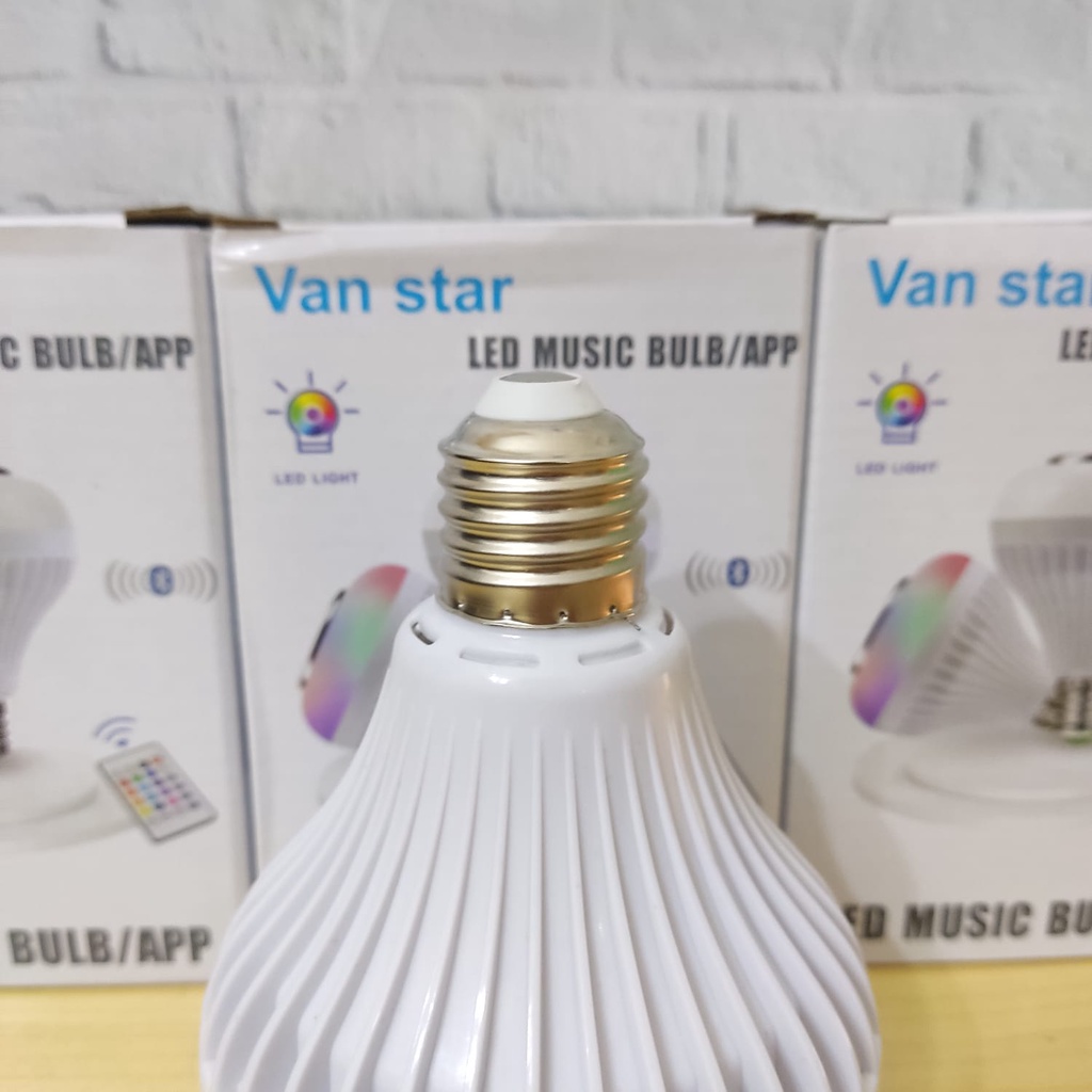 Promo!! Lampu Speaker Musik Bluetooth Van Star 12W - Lampu Bohlam Speaker Bluetooth 16 Warna