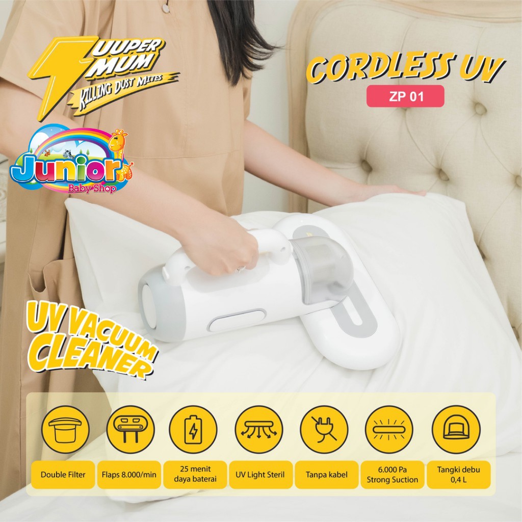 Zuupermum ZP01 Cordless UV Vacuum Cleaner - Penghisap Debu