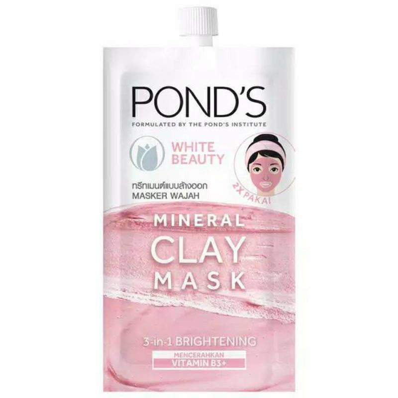 ponds white beauty mineral clay mask 8gram
