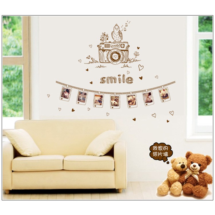 Wallsticker Dinding Camera Smile JM7297