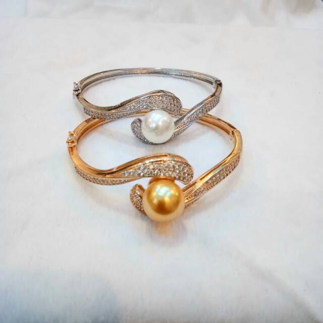 Gelang Rhodium Mutiara Lombok /Gelang Mutiara Lombok/Gelang Murah