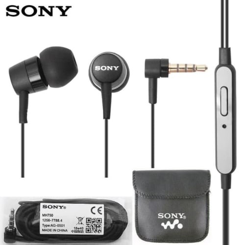 Original 100% Sony Xpreia MH750 Bass Earphone With Microphone Headset