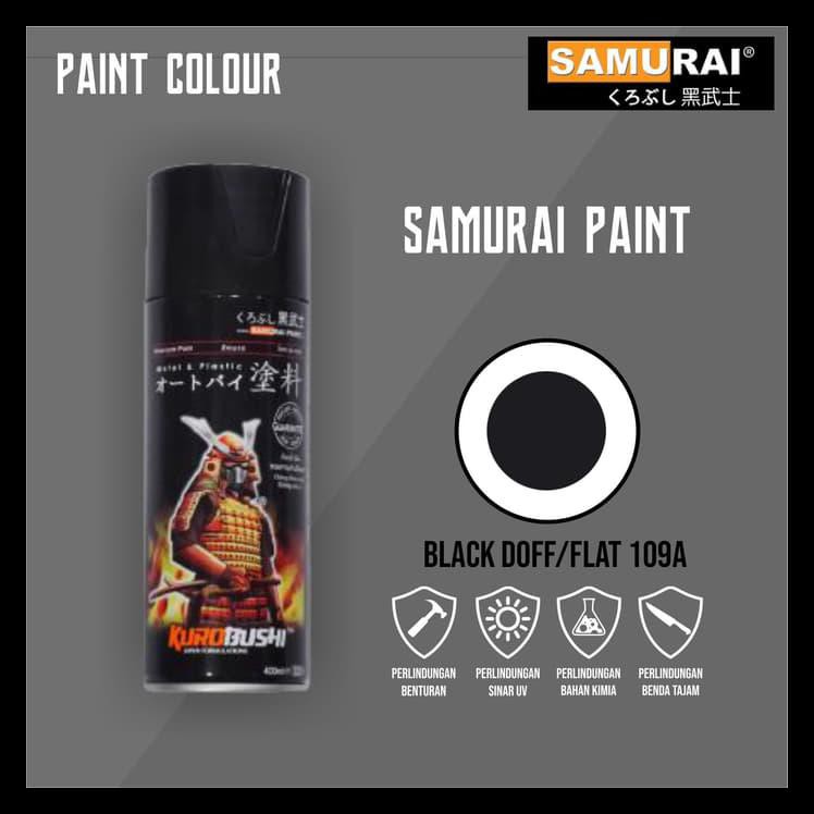 

GRATIS ! Samurai Paint 109A Black Doff/Hitam Doff Cat Semprot/Pylox