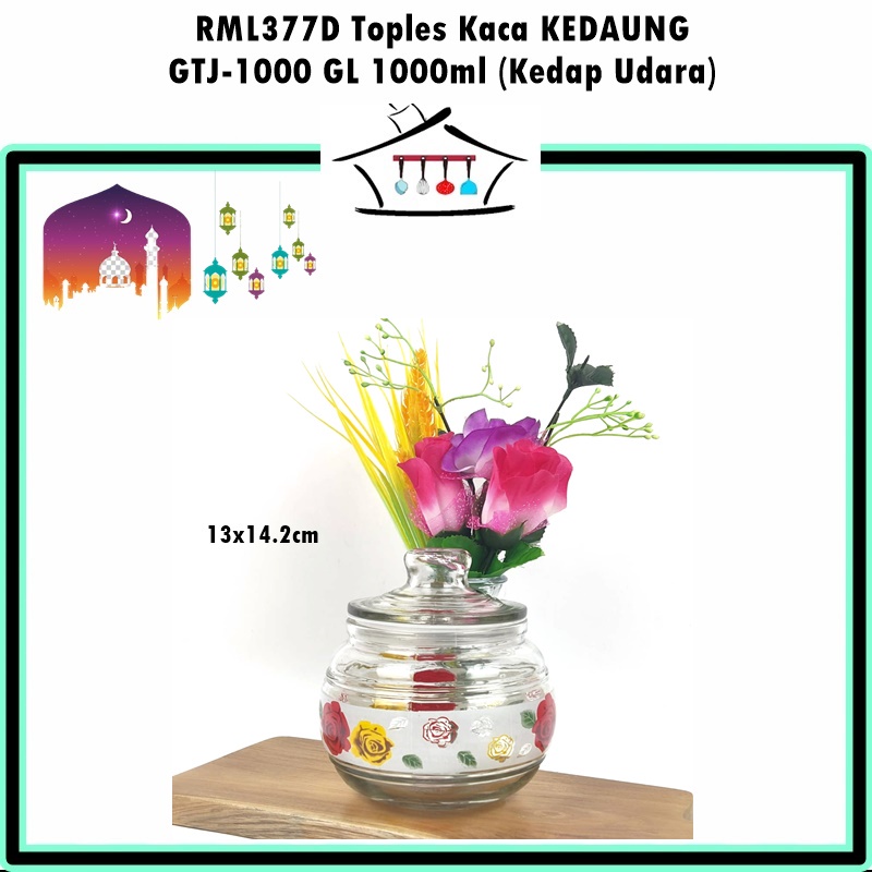 RML377D Toples Kaca/Toples Kedap Udara KEDAUNG GTJ-1000 GL 1000ml