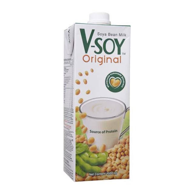 KHAS Best Seller Vsoy Original Soybean Milk susu kedelai 1Liter