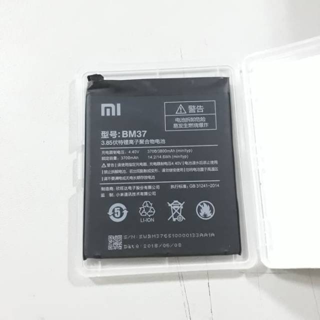 Baterai Xiaomi Mi 5+ / BM37 ORIGINAL 100%