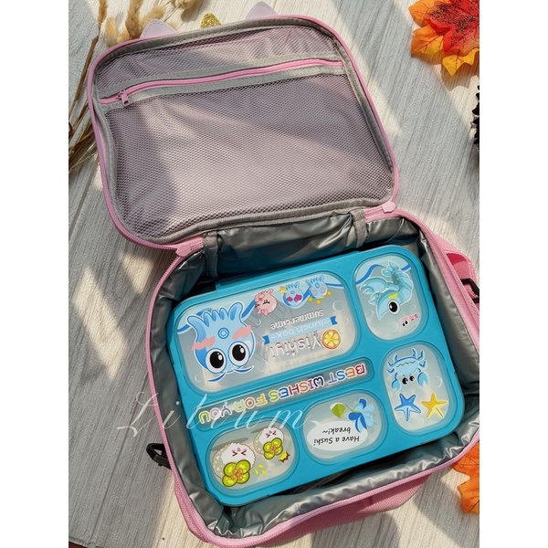 Tas bekal Glitter Unicorn TB05 lunch bag anak perempuan sekolah bento tas serbaguna