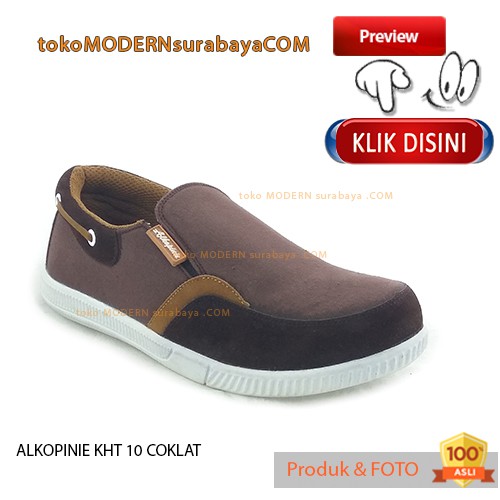 ALKOPINIE KHT 10 COKLAT sepatu anak sepatu slip on