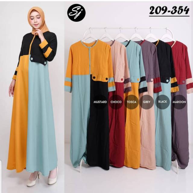 Dress muslim termurah gamis terbaru riana