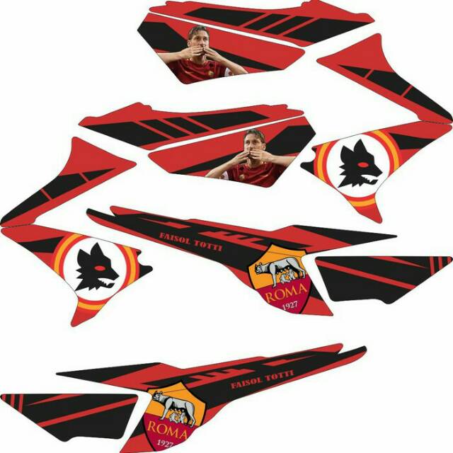 Sticker Vixion OLD Striping As Roma