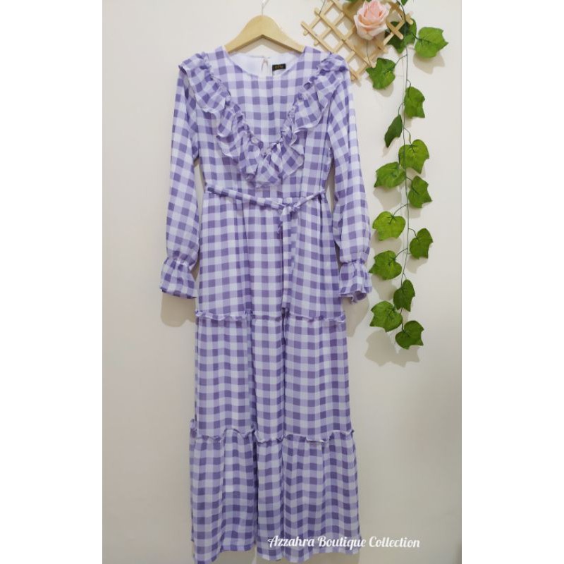 DRESS KOTAK EXTU - LILAC