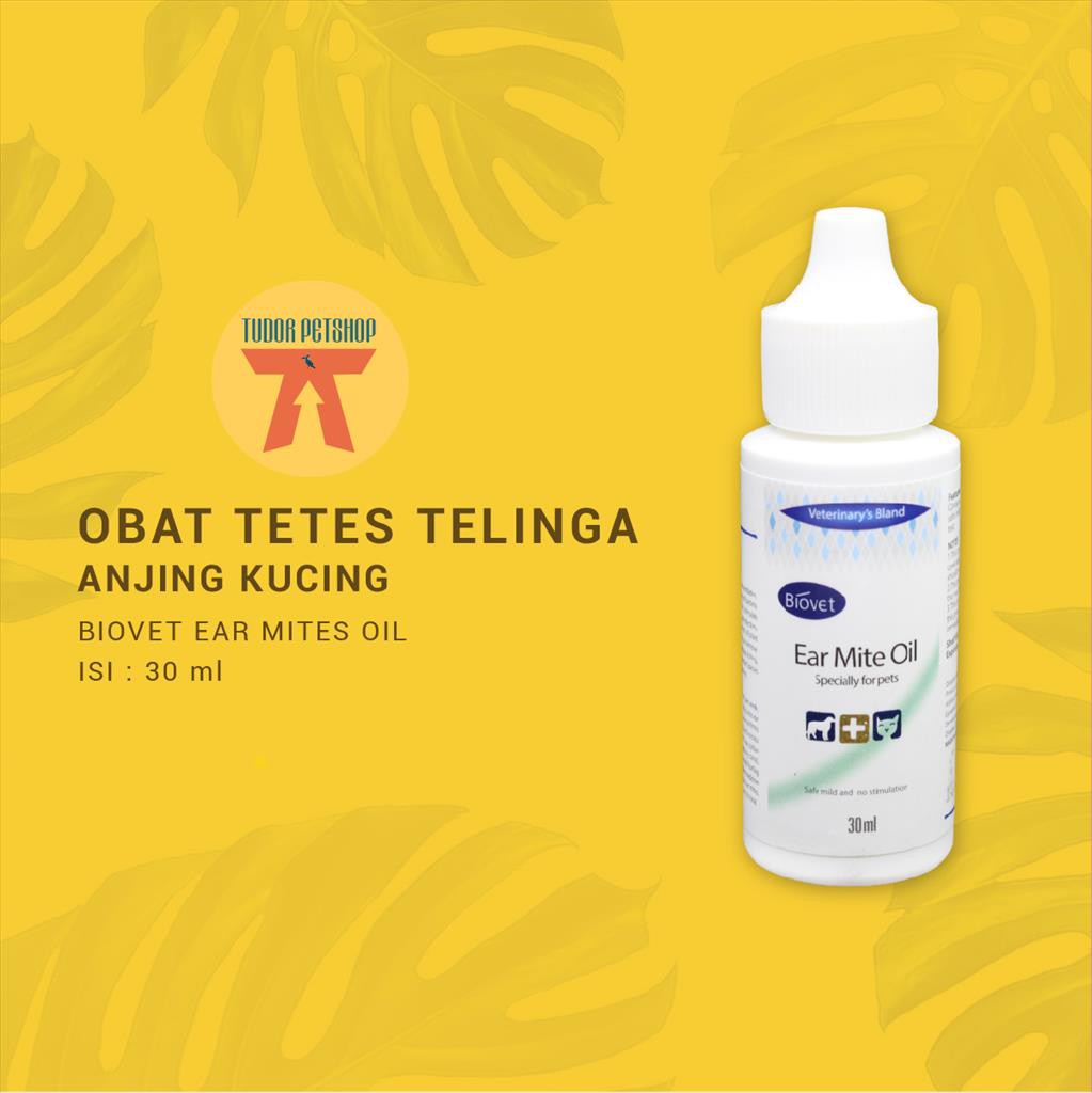 OBAT TETES TELINGA Anjing Kucing BIOVET EAR MITES OIL 30 ML - KUTU &amp; TUNGAU