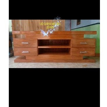 Meja konsol tv meja kabinet cabinet lemari alamari pendek kecil untuk tv minimalis kayu jati