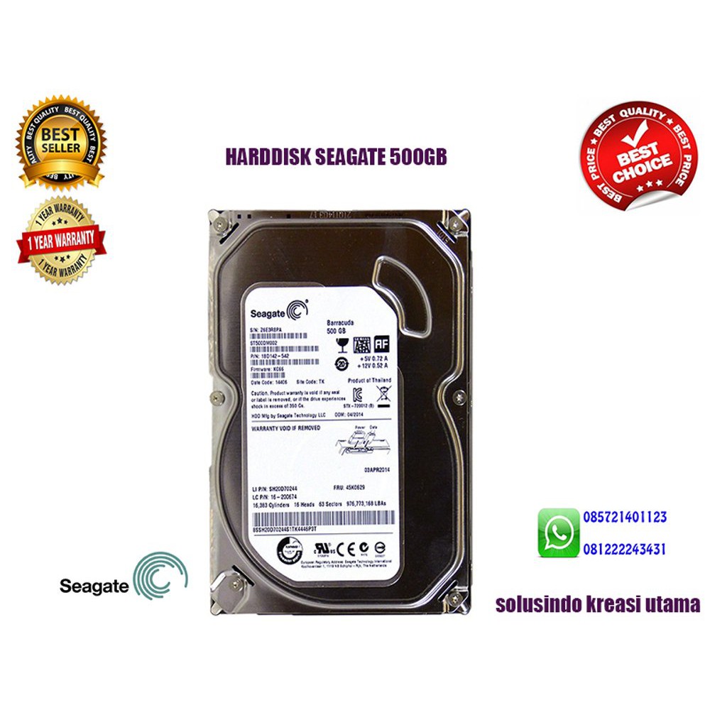 HARDDISK 500 GB SEAGATE SLIM Limited