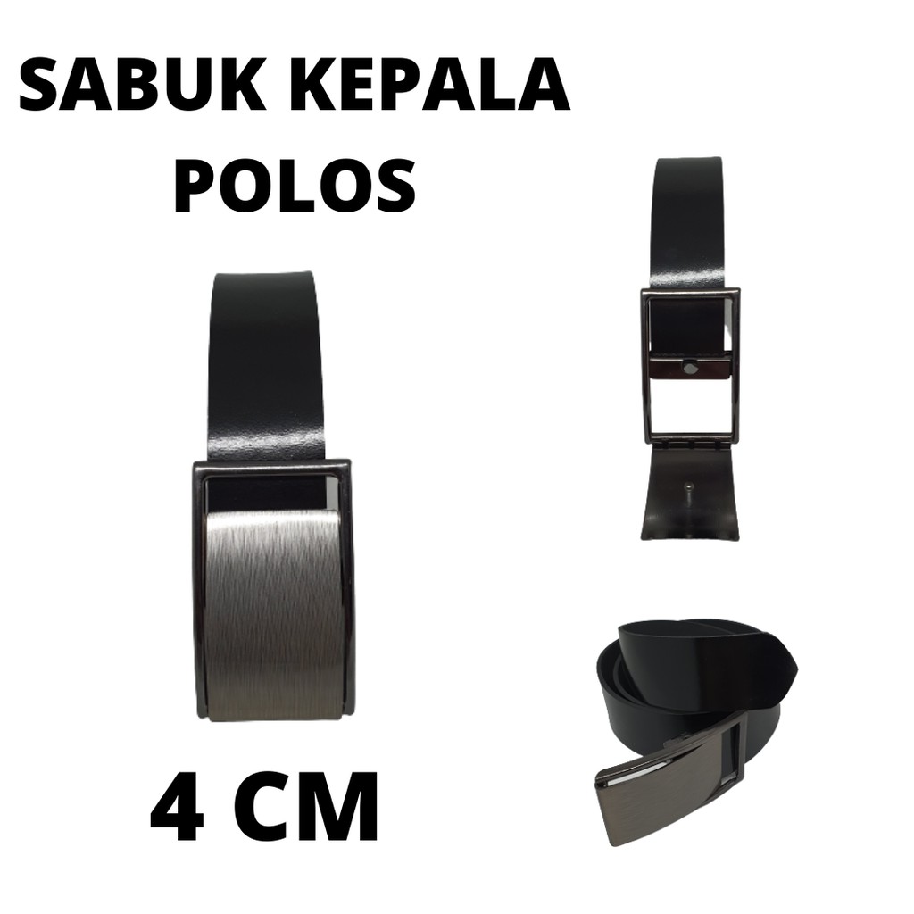 Sabuk Ikat Pinggang Pria dan Wanita Dewasa Polos Hitam Kepala Stainless Formal Basic Gesper Cowok Terbaru Harga Murah Kualitas Distro