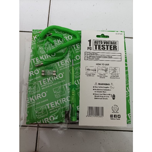 Tekiro Obeng Tespen Aki Mobil Dan Motor 6-24V / Tespen DC / Auto Voltage Tester Japan Standart