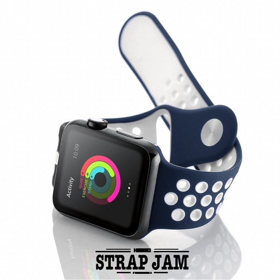 SMALL Strap Apple Watch 42mm 44mm 45mm - Tali Jam Nike Sport Rubber Silikon