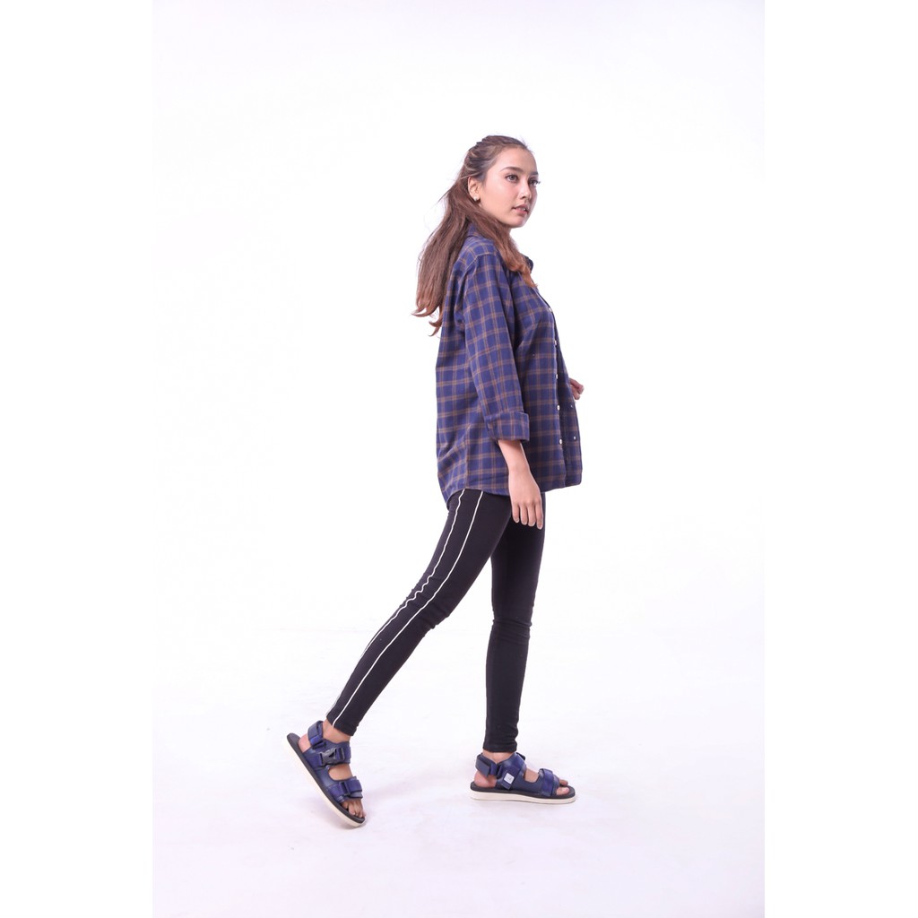 sandal wanita casual volkerfootwear / sandal gunung / cutter navy