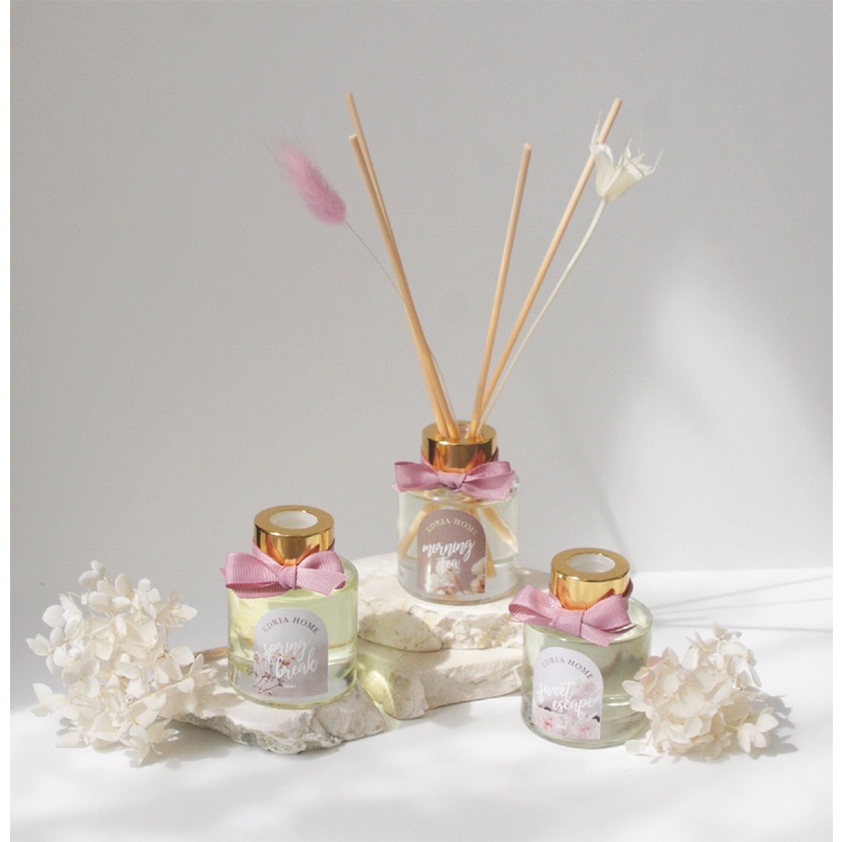 Edriahome Premium Reed Diffuser / Room Perfume Reed Diffuser / Pengharum Ruangan / Aromaterapi / Gift Box Reed Diffuser / Gift Set Hampers / Pewangi Ruangan / Aromatic Reed Diffuser