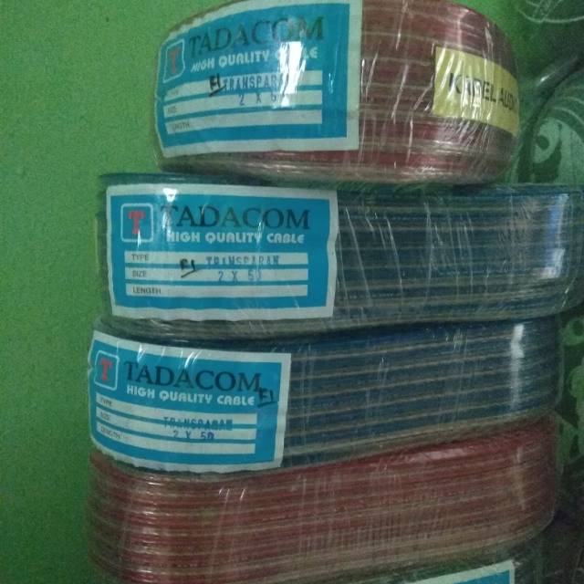 Kabel Listrik/Kabel audia transparan 2x50 panjang 25 Meter Full