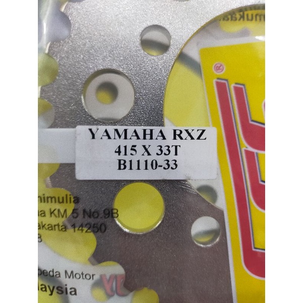 SSS RK TK 415 RX GEAR GER BELAKANG RXZ  JUPITER VEGA RX KING JUPITER Z VEGA R mx135 Ger tipis-SSS 415 x 33