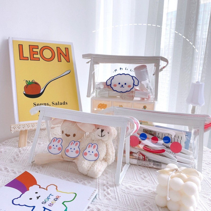 POUCH DOMPET MIKA MAKE UP TRANSPARAN TRAVEL POUCH