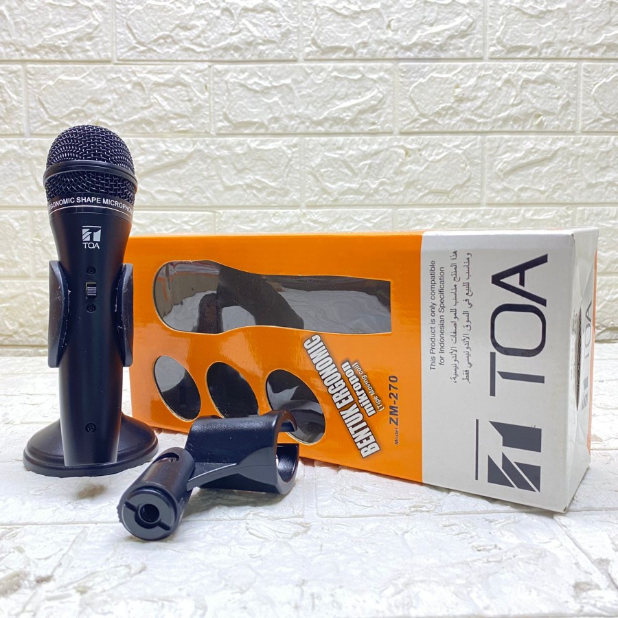 Microphone Kabel TOA ZM-270 - Hitam