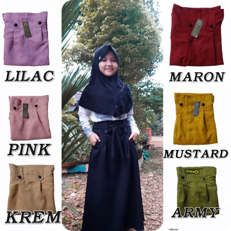 Rok Anak Model Payung & kancing anak Tanggung 7-10 Tahun