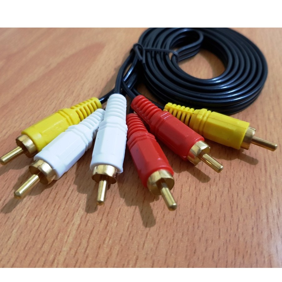 KABEL RCA 3 TO RCA 3 5 METER / VIDEO AV / KABEL MERAH PUTIH KUNING 5M