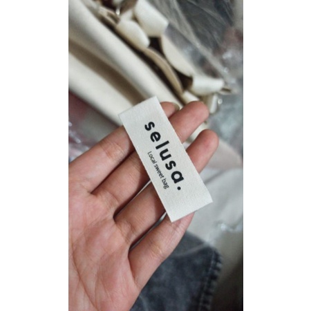 Foto 1,3cm label katun label import label baju label hijab lqbel masker