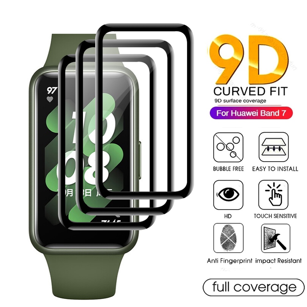 Pelindung Layar Tempered Glass HD Anti Gores Untuk Huawei Band 7