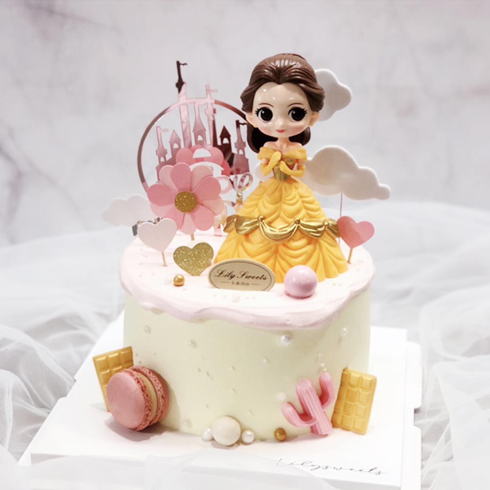 Topper Kue Dekorasi Pesta Anak Princess Balerina Snow White Mermaid frozen sofia