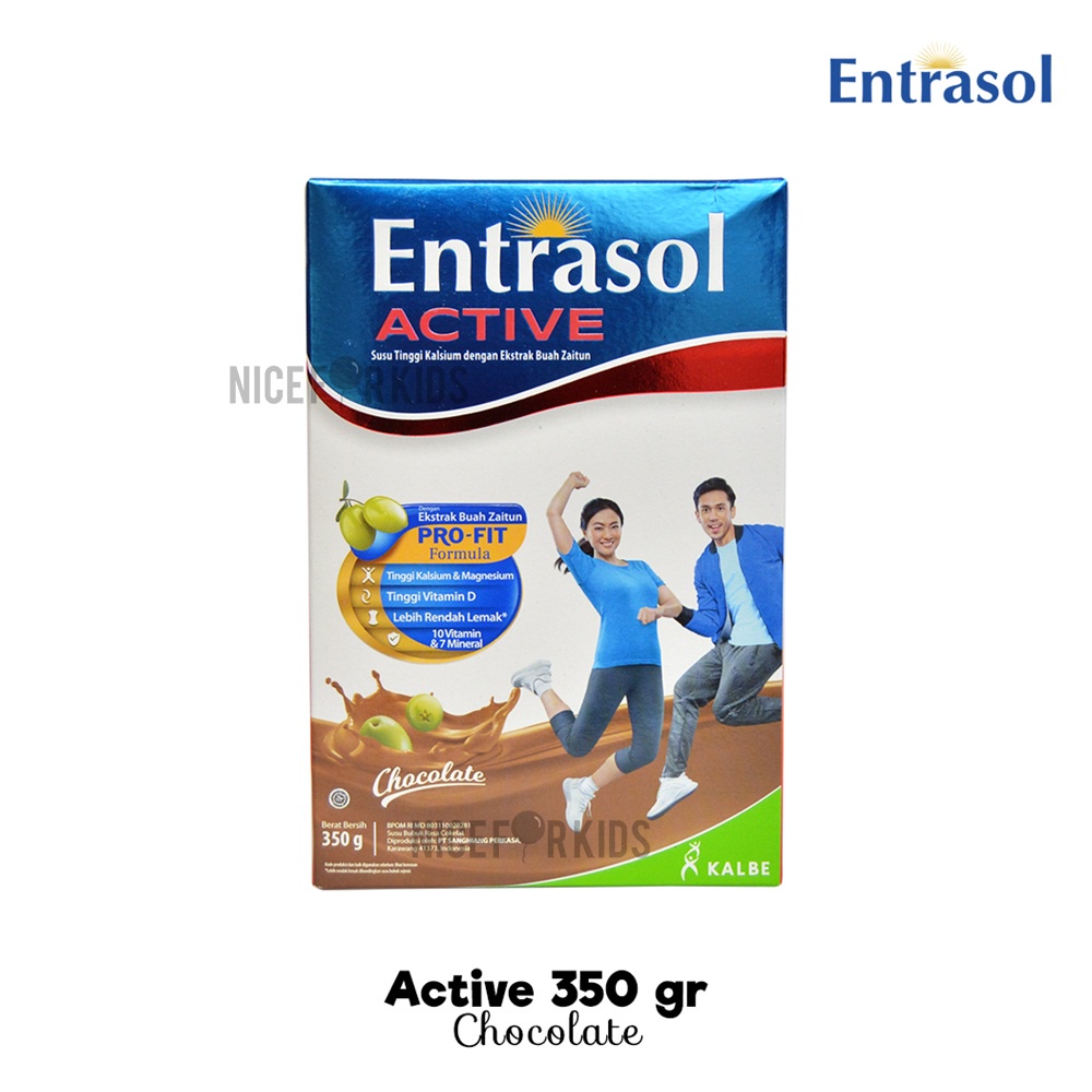 Entrasol Active Ukuran 350gr Susu Tinggi Kalsium Susu Pertumbuhan Usia Remaja