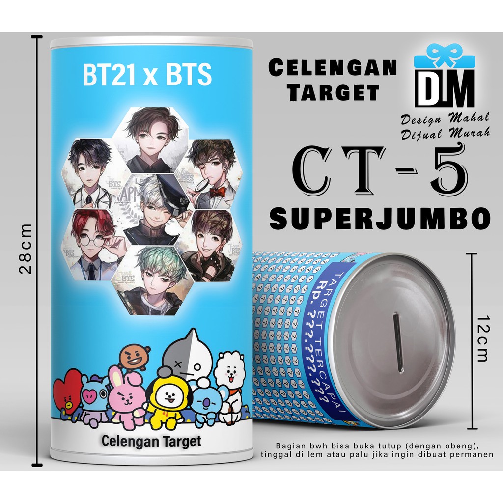 CELENGAN TARGET Viral TABUNGAN CHALLENGE MODEL BTS Size SUPERJUMBO Terkini Lucu 4-6