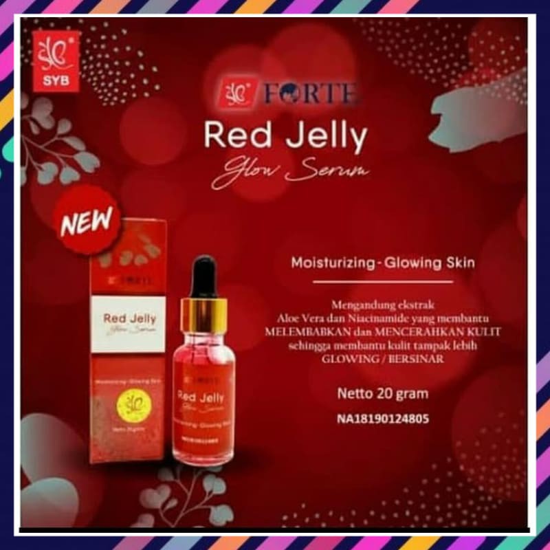 Serum Pemutih Wajah  Ampuh Permanen BPOM Perawatan Wajah Glowing SYB Forte Red Jelly Glow Serum