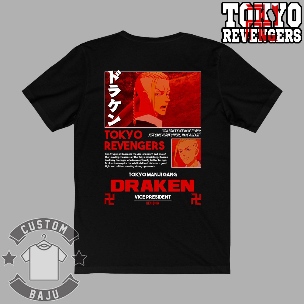 Kaos Ken Ryuguji Draken Tokyo Manji Anime Tokyo Revengers 511 Shopee Indonesia