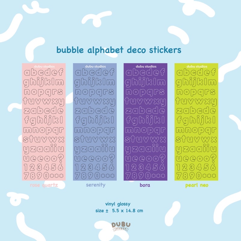 

Bubble Alphabet Deco Stickers | dubu studios