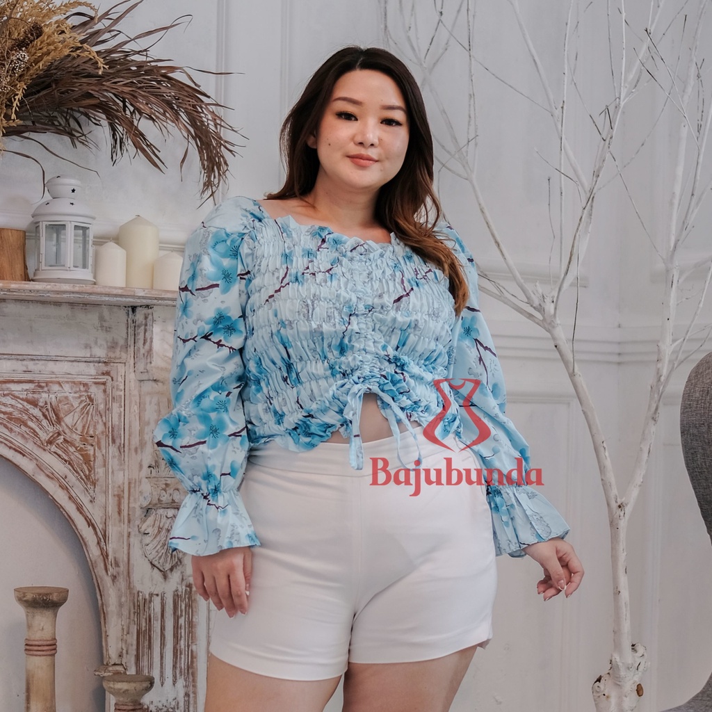 BLOUSE JUMBO BIG SIZE LENGAN PANJANG MOLLA-OO