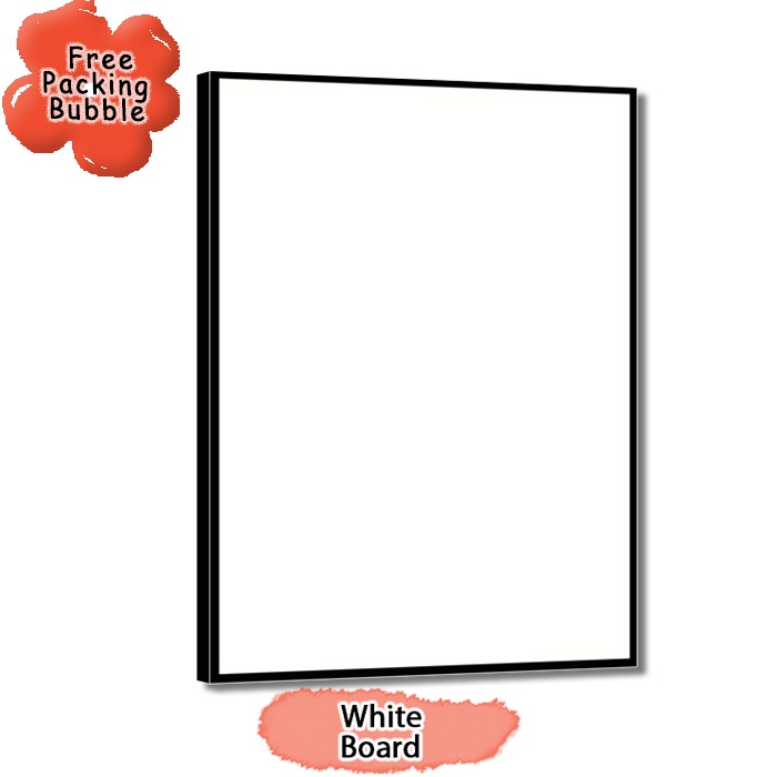 

White Board Melamin / Papan Tulis Putih Ukuran 50x70 cm