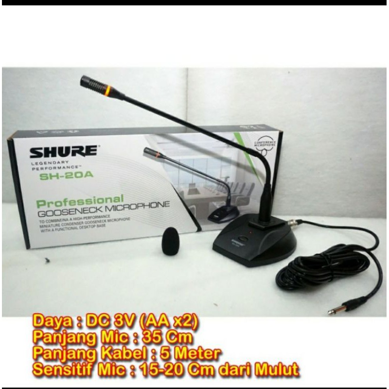 mic meja/mic podium SHURE SH-20A