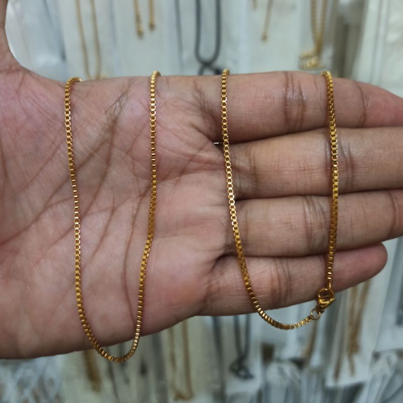 KALUNG TITANIUM ITALI KECIL 1,5 WARNA EMAS