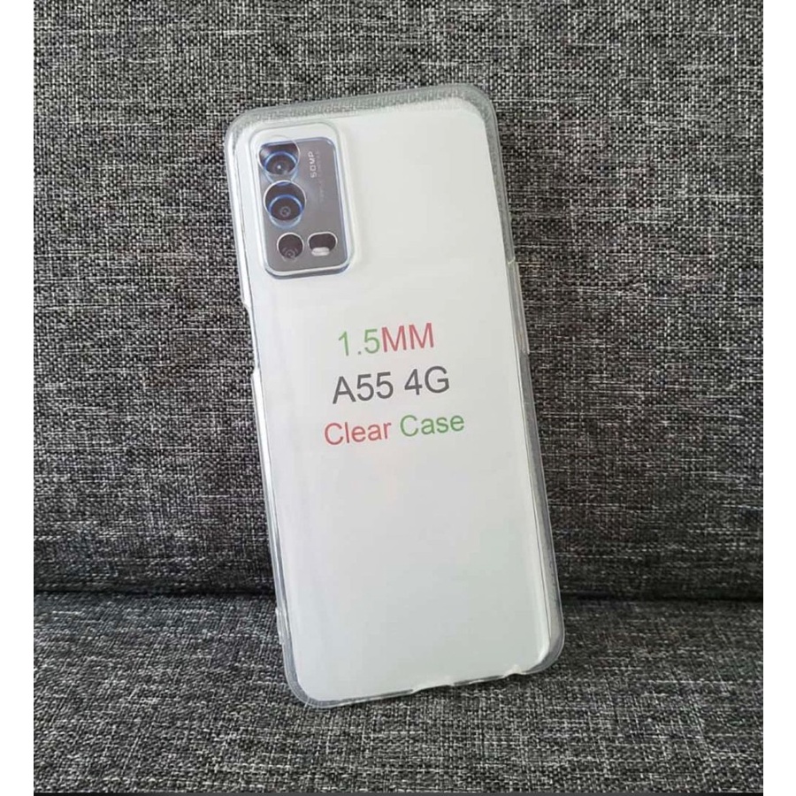 Oppo A55 4G Case Ultra Clear HD Premium Transparan Jelly Silicon Softcase  - White_Cell