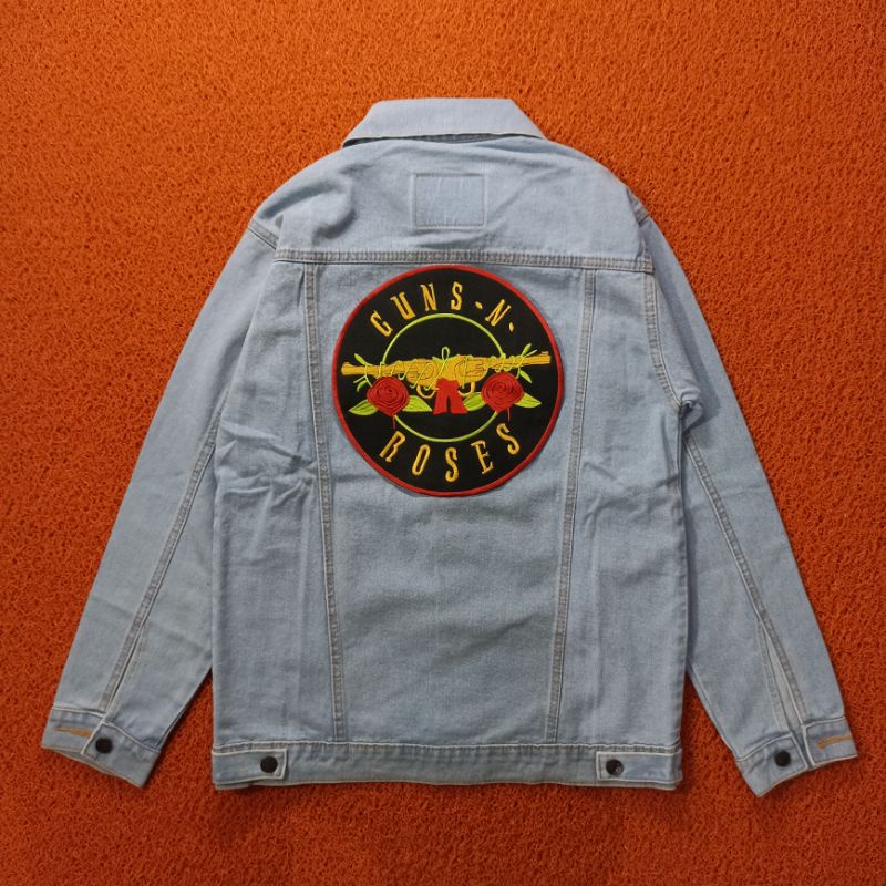 BACKPATCH BORDIR PREMIUM GUNS AND ROSES BIG SIZE BEST QUALITY