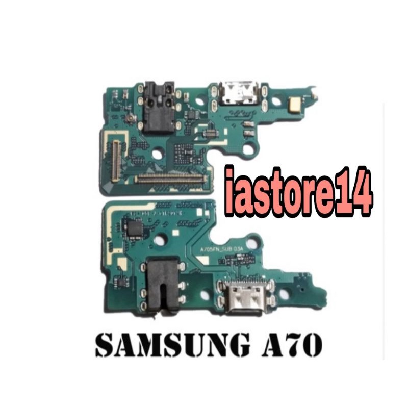 Samsung A70 Flexibel Papan Cas PCB Connector Charger Konektor Cas + CON HF MIC SAMSUNG GALAXY A70
