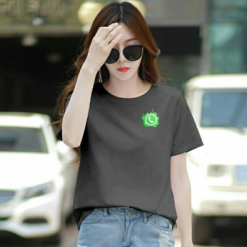 Kaos Wanita WA Kaos Oblong Wanita Atasan Tshirt Wanita Kaos Wanita Lengan Pendek