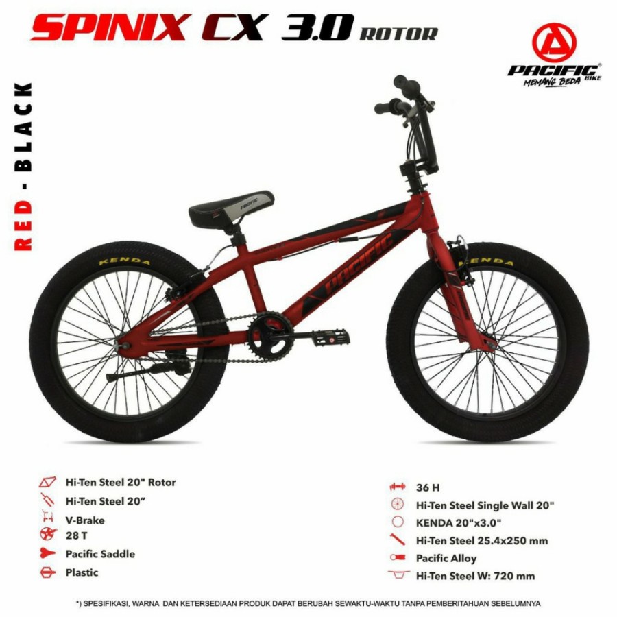Instan Sepeda Anak BMX SPINIX CX 3.0 ROTOR 20 Inch Pacific Garansi SNI-4