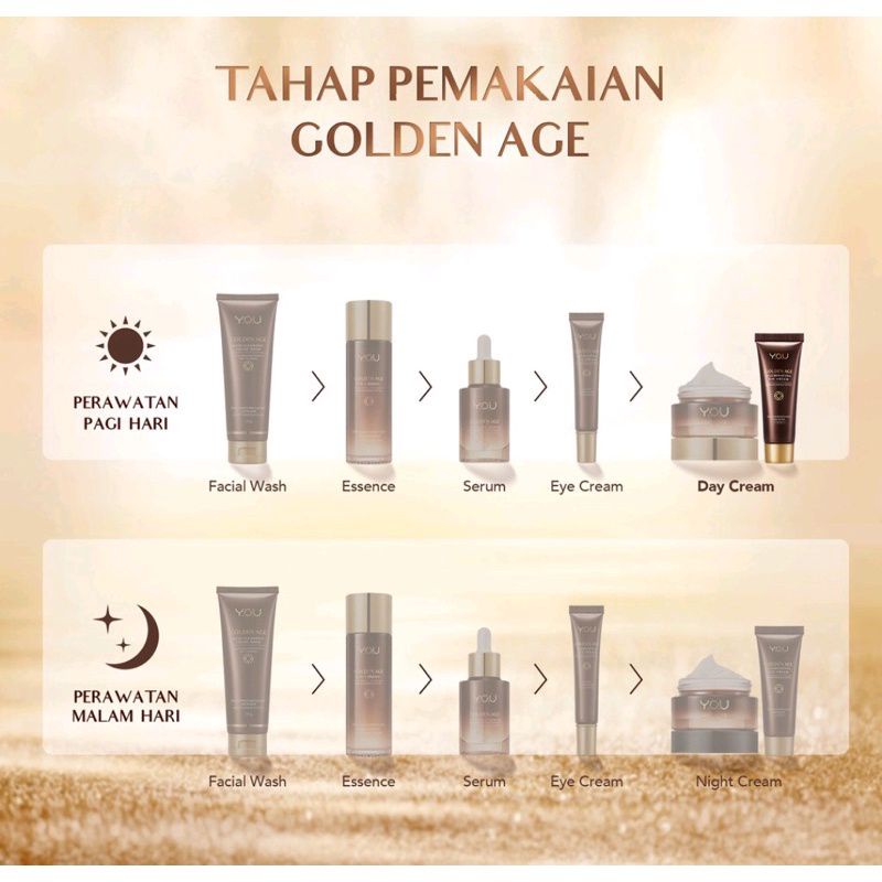 GOLDEN AGE SERIES BY Y.O.U / Skin Care Essence Facial Wash Eye Day Night Cream Serum Makeups