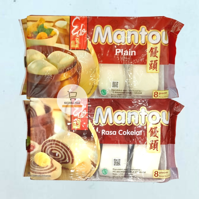 Edo Mantau isi 8pcs (Coklat / Plain)