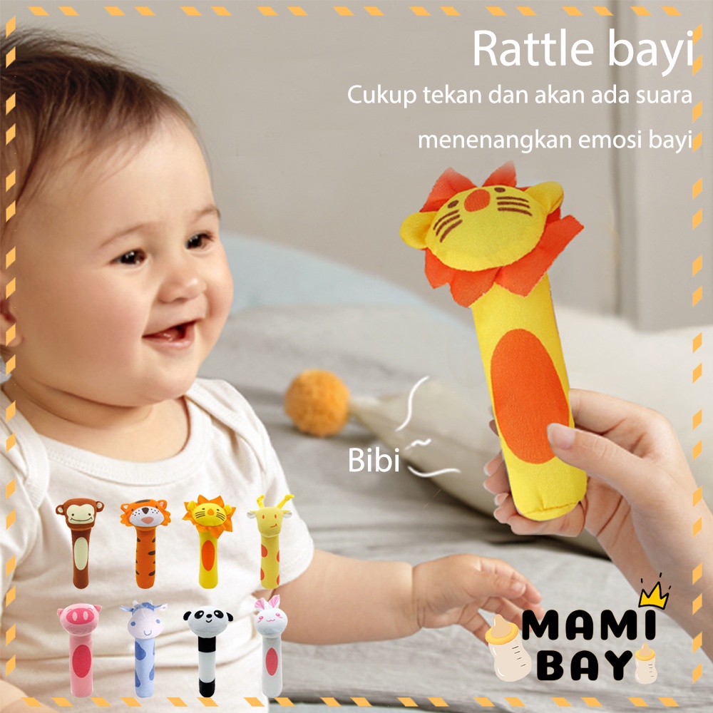 Mamibayi Rattle stick baby doll toys mainan bayi